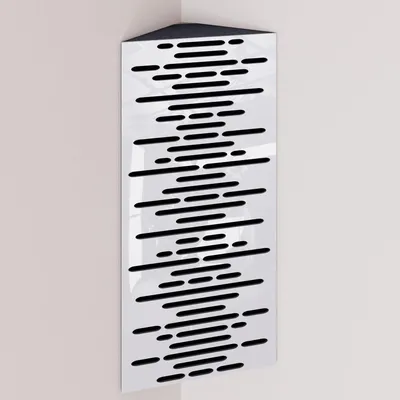 Obrázok produktu pre Sada 6 kusov rohových basových pascí WAVE, materiál: zamat, rozmer: 50 x 23 x 10 cm, farba: biela (plast/čierna)
