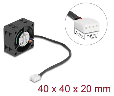 Produktbild von DeLOCK 67299, Ventilator, 4 cm, 0,19 m³/h, Schwarz