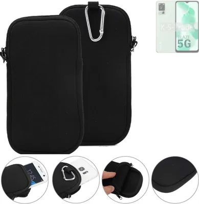Produktbild von K-S-Trade Neopren-Hülle Handyhülle kompatibel mit Lava Blaze 5G Schutzhülle Neoprenhülle Sleeve Schutz-Hülle Gürtel Tasche Case Holster