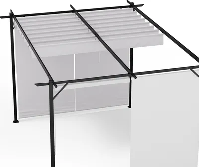 Obrázok produktu pre Blumfeldt Pantheon robustný záhradný altánok 3 x 4 m, vodeodolná polyesterová strecha s PA povlakom, žalúzie, robustný oceľový rám s práškovým nástrekom, altánok odolný voči zime