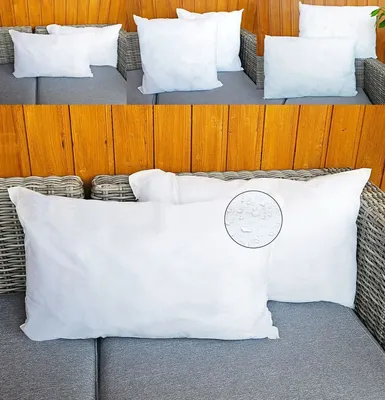 Produktbild von JACK 2er Set Innenkissen Kissenfüllung 30x50 45x45 40x60cm Inlett Wasserfest Wetterfest Kopfkissen Zierkissen Outdoor Kissen, Größe:30 x 50 cm