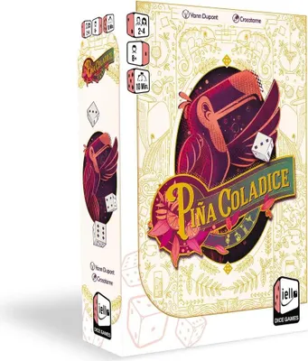 Produktbild von IELLO, Pina Coladice, Würfelspiel für Cocktail-Fans, Strategisches Kombinationsspiel, Perfekt für Partys und Familienabende, Für 2-4 Spieler ab 7 Jahren