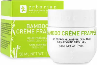 Productafbeelding van Erborian Bamboo Cream Frappée, dag- en nachtcrème, voor vrouwen, voor het gezicht, tegen uitdroging, hydraterend, revitaliserend, hydraterend, verzachtend, verzorgend, ..., 50 ml, pot