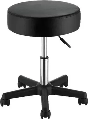 Produktbild von Runder Arbeitshocker – Höhenverstellbar – Ergonomisch – Schwarz – Tragkraft: 181 kg
