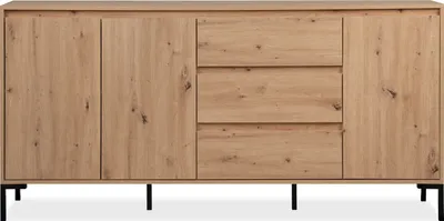 Produktbild von Sideboard "Bastia" in Artisan Eiche Kommode mit 3 Türen und 3 Schubladen 179 x 87 cm