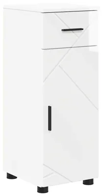 Obrázek produktu pro vidaXL Koupelnová skříňka se zásuvkami vysoký lesk bílá 30 x 35 x 80 cm