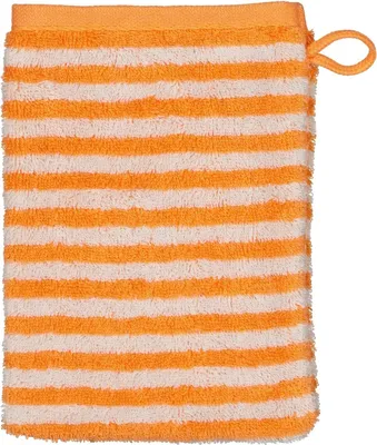 Produktbild von Cawö Waschhandschuh Campus Ringel 955 mandarine