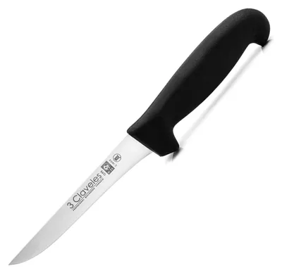 3 Ausbeinmesser, 15 cm, flexible Klinge, Edelstahl, PP-Griff