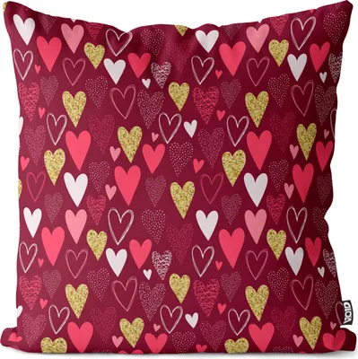Produktbild von VOID Herzen Liebe Valentinstag Geschenk Kissenbezug Kissenhülle Polyester wasserfest Outdoor Indoor