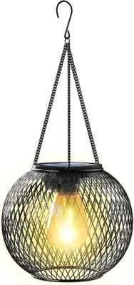 Produktbild von Solar-Lampe für Terrassen und Balkons, 1 hängende Solar-Lampe, ideal für Gärten und Geschenke.