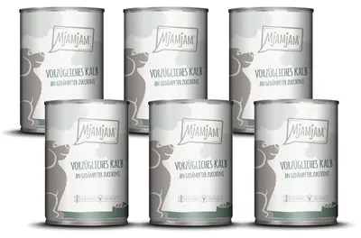 Immagine prodotto di MjAMjAM 6x400g vitello con zucchine cibo umido per cani cibo naturale di base