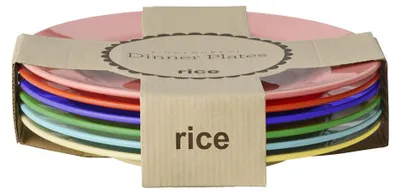 Immagine prodotto di RICE Set 6 Piatti in Melamina “Glory Days Colors” Ø 25 cm Lavabili in Lavastoviglie
