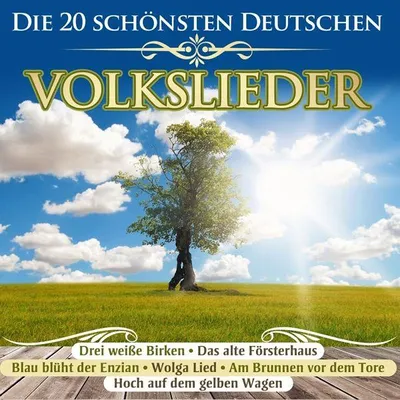 A sunny meadow with a single tree under a blue sky with clouds. Text overlays indicate song titles and the album title.