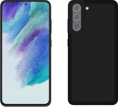 Produktbild von cofi1453® Silikon Hülle Basic kompatibel mit Samsung Galaxy S21 FE Case TPU Soft Handy Cover Schutz Matt-Schwarz