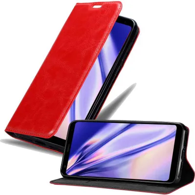 Produktbild von Cadorabo Hülle für LG Q STYLUS Schutz Hülle in Rot Handyhülle Etui Case Cover Magnetverschluss