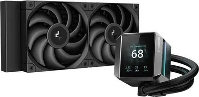 Produktbild von Wasserkühlung AIO Deepcool Mystique 240, 240mm, Intel LGA1700/1200/1151/1150/1155, AMD AM5/AM4, Schwarz