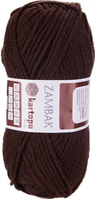 Produktbild von 100g Strickgarn Häkelgarn Kartopu Zambak Handstrickgarn Wolle, Farbe:K890 schokobraun