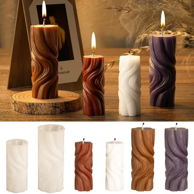 Produktbild von 2 Stück Silikon-Gießformen mit Spiralmuster