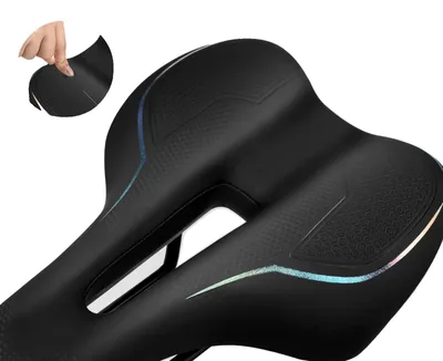 Obrázok produktu pre Sedlo na bicykel, ergonomický dizajn, nepremokavý materiál, ČIERNE