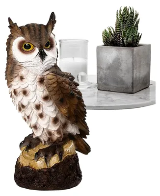 Produktbild von Eulenskulptur für den Garten – Resin Tierstatue zur Dekoration von Balkon, Terrasse und Tisch