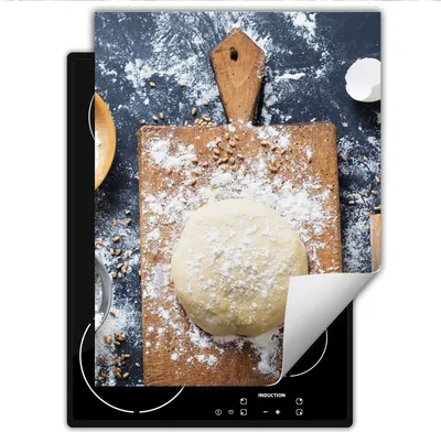Produktbild von DarHaus Herdabdeckplatte Einteilig Küche Abdeckplatte für Glaskeramikfeld Abdeckung Induktionskochfeld Aufrollbare Matte 40x52 cm, Brot - Küche