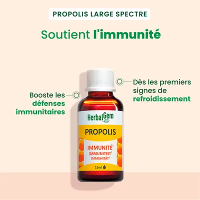 Image de Herbalgem - Propolis Gouttes Immunité -- 15 ml