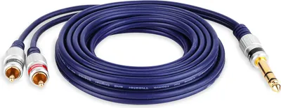Obrázok produktu pre Kábel s konektorom 6,3 stereo - 2x konektor RCA VITALCO Kábel s konektorom 6,3 stereo - 2x konektor RCA VITALCO 7,5 m (MK82-2)
