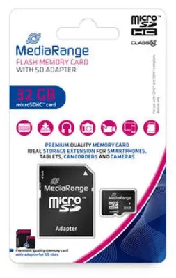 Obrázek produktu pro MediaRange Micro SDHC karta 32GB třída 10