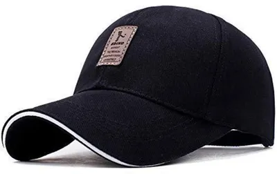 Immagine prodotto di Cappello da baseball, unisex, in cotone, nero, con visiera regolabile