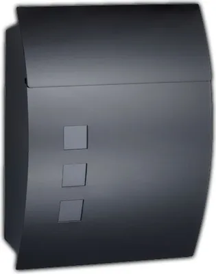 Produktbild von Luxus Designer Briefkasten Schwarz | Postkasten Mailbox Zeitung