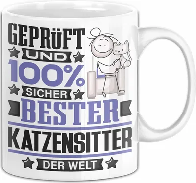 Produktbild von Katzensitter Geschenk Lustiger Spruch für Katzensitter Geschenkidee Bester Katzensitter Der Welt (Weiß)