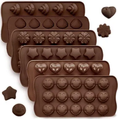 Produktbild von Silikon Backformen Antihaft Muffin Cupcake Fondant 6er Set