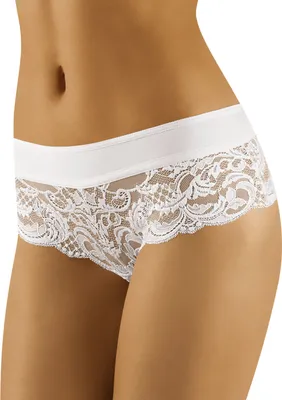 Produktbild von Wolbar Dame Slip Unterhose Spitze gemustert Unterwäsche WB434, weiß, M