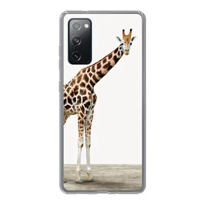Produktbild von MuchoWow® Handyhülle Schutzhülle Hülle für Samsung Galaxy S20 FE Giraffe - Tiere - Weißer Hintergrund - Kinder - Junge - Mädchen Silikon Softcase Handy Hülle - Abdeckung