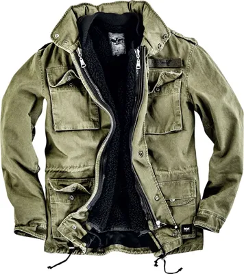 Produktbild von Black Premium by EMP Herren oliv-grüne Jacke mit Innenjacke M