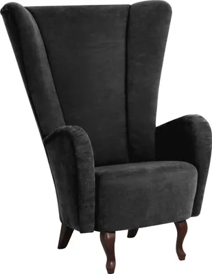 Produktbild von Max Winzer Hochlehnsessel Aurora - Velourstoff schwarz - Maße: 89 x 96 x 122 cm