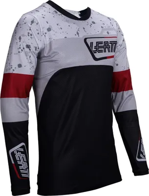 Zdjęcie produktu dla Koszulka motocrossowa Leatt 4.5 Enduro Patch 2025, schwarz/grau/rot, XL