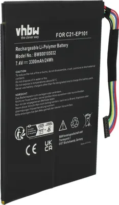 Produktbild von vhbw Akku kompatibel mit Asus Eee Pad Transformer TF101-1B003A, TF1011B004A, TF101-1B004A, TF1011B006A Notebook (3300 mAh, 7,4 V, Li-Polymer)