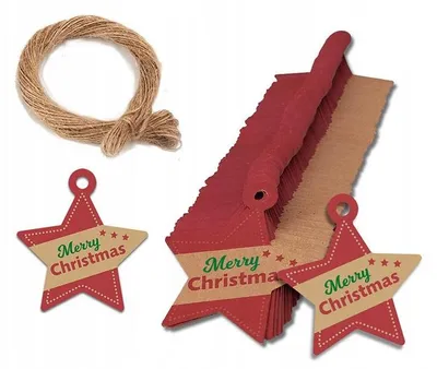 Produktbild von Mendelson Sternförmige Geschenkanhänger Weihnachten 50 Stück