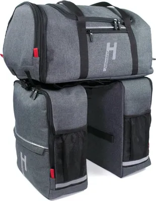 Produktbild von Haberland Komplett-Set 2-tlg. Transporter XXL anthrazit - großes Fahrradtasch...