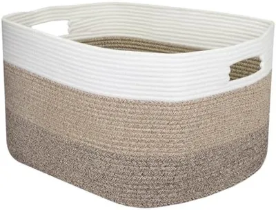 Productafbeelding van PromoHome® Grote wasmand van katoen, 60x48x35 cm, beige