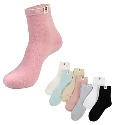 Image de Chaussettes Courtes Unies avec Motifs de Chatons en Coton...| 34–39 EU
