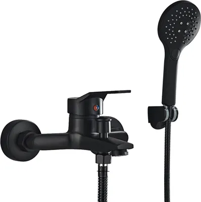 Produktbild von Badewanne Wasserhahn mit dusche Schwarz badewannenarmatur set brause