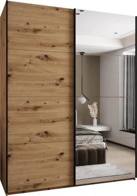 Produktbild von MEBLE KRYSPOL LUX 3 Schrank - 245,5x190x64cm - Artisan, Artisan, Schwarz
