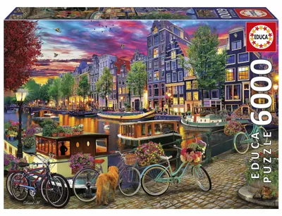 Produktbild von Educa Fahrradpuzzle In Amsterdam 6000 Stücke Mehrfarbig  Kinder Mehrfarbig One Size