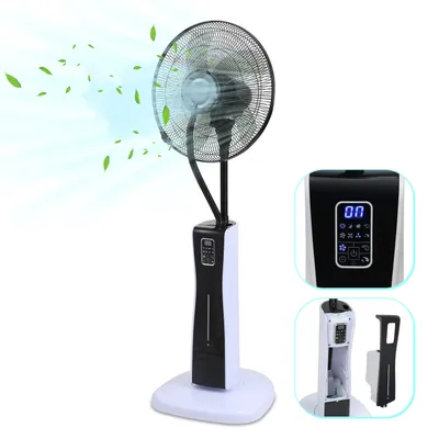 Image de TolleTour Ventilator 75 W Ventilateur sur pied 3 vitesses Ventilateur de sol Générateur de vent Minuterie 7,5 h avec télécommande