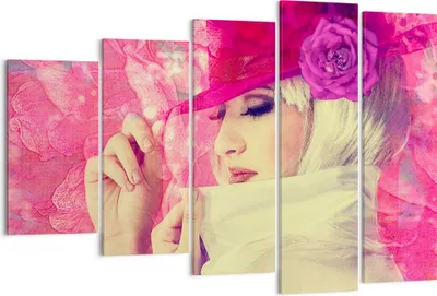 Produktbild von Bild auf Leinwand - Leinwandbild - weiblich Blumen- Blume Mode - 150x100cm - Wand Bild - Wanddeko - Leinwanddruck - Bilder - Kunstdruck - Wanddekoration - Leinwand bilder - Wandkunst - EG150x100-3141