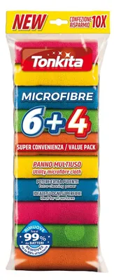Obrázok produktu pre 10 farebných, viacúčelových utierok z mikrovlákna, 30 x 30 cm, s extra čistiacou schopnosťou