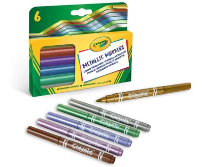 Zdjęcie produktu dla Crayola 58-8828, 6 kol., Metaliczny, Wielobarwny, Okrągły, Dorośli i dzieci, CE, 3 lat(a)