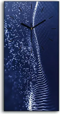 Produktbild von Küchenuhr Bürouhr Leinwand Uhr Geräuschlos Kunstdruck 30x60 Abstrakte Kunst - schwarze Hände